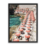 Shop Bagno Marino Archi I Photo Canvas Art Print-Blue, Coastal, Green, Orange, Photography, Photography Canvas Prints, Pink, Portrait, Red, View All-framed wall decor artwork