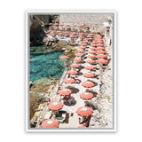Shop Bagno Marino Archi I Photo Canvas Art Print-Blue, Coastal, Green, Orange, Photography, Photography Canvas Prints, Pink, Portrait, Red, View All-framed wall decor artwork