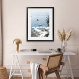 Shop La Dolce Vita I Photo Art Print-Amalfi Coast Italy, Blue, Coastal, Photography, Portrait, View All-framed poster wall decor artwork
