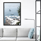 Shop La Dolce Vita I Photo Canvas Art Print-Amalfi Coast Italy, Blue, Coastal, Photography, Photography Canvas Prints, Portrait, View All-framed wall decor artwork