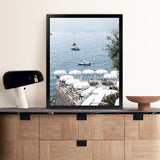 Shop La Dolce Vita I Photo Art Print-Amalfi Coast Italy, Blue, Coastal, Photography, Portrait, View All-framed poster wall decor artwork
