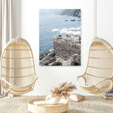 Shop La Dolce Vita II Photo Canvas Art Print-Amalfi Coast Italy, Blue, Coastal, Photography, Photography Canvas Prints, Portrait, View All-framed wall decor artwork