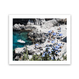Shop Da Luigi I Photo Art Print-Amalfi Coast Italy, Blue, Coastal, Green, Landscape, Photography, View All-framed poster wall decor artwork