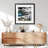 Shop Da Luigi I (Square) Photo Art Print-Amalfi Coast Italy, Blue, Coastal, Green, Neutrals, Photography, Square, View All-framed poster wall decor artwork