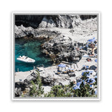 Shop Da Luigi I (Square) Photo Canvas Art Print-Amalfi Coast Italy, Blue, Coastal, Green, Neutrals, Photography Canvas Prints, Square, View All-framed wall decor artwork