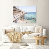 Shop Monopoli I Photo Canvas Art Print-Amalfi Coast Italy, Blue, Brown, Coastal, Green, Landscape, Photography, Photography Canvas Prints, View All-framed wall decor artwork