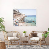 Shop Monopoli I Photo Canvas Art Print-Amalfi Coast Italy, Blue, Brown, Coastal, Green, Landscape, Photography, Photography Canvas Prints, View All-framed wall decor artwork