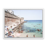 Shop Monopoli I Photo Canvas Art Print-Amalfi Coast Italy, Blue, Brown, Coastal, Green, Landscape, Photography, Photography Canvas Prints, View All-framed wall decor artwork