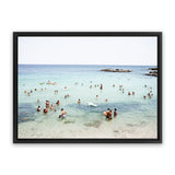 Shop Monopoli II Photo Canvas Art Print-Amalfi Coast Italy, Blue, Coastal, Green, Landscape, People, Photography, Photography Canvas Prints, View All-framed wall decor artwork