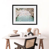 Shop Polignano A Mare From Above I Photo Art Print-Amalfi Coast Italy, Blue, Brown, Coastal, Green, Landscape, People, Photography, Tropical, View All-framed poster wall decor artwork
