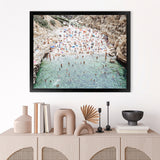 Shop Polignano A Mare From Above I Photo Art Print-Amalfi Coast Italy, Blue, Brown, Coastal, Green, Landscape, People, Photography, Tropical, View All-framed poster wall decor artwork