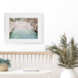 Shop Polignano A Mare From Above I Photo Art Print-Amalfi Coast Italy, Blue, Brown, Coastal, Green, Landscape, People, Photography, Tropical, View All-framed poster wall decor artwork
