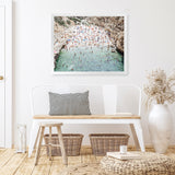 Shop Polignano A Mare From Above I Photo Art Print-Amalfi Coast Italy, Blue, Brown, Coastal, Green, Landscape, People, Photography, Tropical, View All-framed poster wall decor artwork