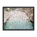 Shop Polignano A Mare From Above I Photo Canvas Art Print-Amalfi Coast Italy, Blue, Brown, Coastal, Green, Landscape, People, Photography, Photography Canvas Prints, View All-framed wall decor artwork