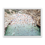 Shop Polignano A Mare From Above I Photo Canvas Art Print-Amalfi Coast Italy, Blue, Brown, Coastal, Green, Landscape, People, Photography, Photography Canvas Prints, View All-framed wall decor artwork