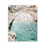 Shop Polignano A Mare From Above III Photo Art Print-Amalfi Coast Italy, Blue, Coastal, Green, Photography, Portrait, View All-framed poster wall decor artwork