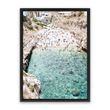 Shop Polignano A Mare From Above III Photo Canvas Art Print-Amalfi Coast Italy, Blue, Coastal, Green, Photography, Photography Canvas Prints, Portrait, View All-framed wall decor artwork