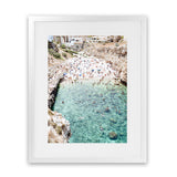 Shop Polignano A Mare From Above III Photo Art Print-Amalfi Coast Italy, Blue, Coastal, Green, Photography, Portrait, View All-framed poster wall decor artwork