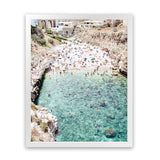 Shop Polignano A Mare From Above III Photo Art Print-Amalfi Coast Italy, Blue, Coastal, Green, Photography, Portrait, View All-framed poster wall decor artwork