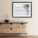 Shop Surfing At Noosa Photo Art Print-Black, Coastal, Grey, Landscape, Photography, View All, White-framed poster wall decor artwork
