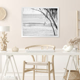 Shop Surfing At Noosa Photo Art Print-Black, Coastal, Grey, Landscape, Photography, View All, White-framed poster wall decor artwork