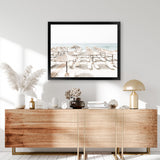 Shop Beach Parasols Photo Art Print-Amalfi Coast Italy, Boho, Coastal, Greece, Landscape, Neutrals, Photography, View All-framed poster wall decor artwork