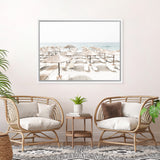 Shop Beach Parasols Photo Canvas Art Print-Boho, Coastal, Greece, Landscape, Neutrals, Photography, Photography Canvas Prints, View All-framed wall decor artwork