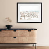 Shop Beach Parasols Photo Art Print-Amalfi Coast Italy, Boho, Coastal, Greece, Landscape, Neutrals, Photography, View All-framed poster wall decor artwork