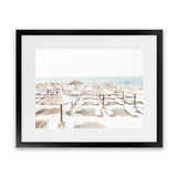 Shop Beach Parasols Photo Art Print-Amalfi Coast Italy, Boho, Coastal, Greece, Landscape, Neutrals, Photography, View All-framed poster wall decor artwork