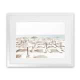 Shop Beach Parasols Photo Art Print-Amalfi Coast Italy, Boho, Coastal, Greece, Landscape, Neutrals, Photography, View All-framed poster wall decor artwork