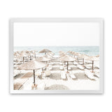 Shop Beach Parasols Photo Art Print-Amalfi Coast Italy, Boho, Coastal, Greece, Landscape, Neutrals, Photography, View All-framed poster wall decor artwork