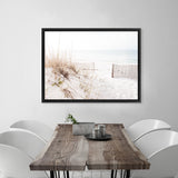Shop Beach Access Photo Canvas Art Print-Boho, Coastal, Greece, Landscape, Neutrals, Photography, Photography Canvas Prints, View All, White-framed wall decor artwork