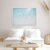 Shop Aerial Surfers I Photo Canvas Art Print-Blue, Boho, Coastal, Landscape, Photography, Photography Canvas Prints, Tropical, View All-framed wall decor artwork