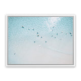 Shop Aerial Surfers I Photo Canvas Art Print-Blue, Boho, Coastal, Landscape, Photography, Photography Canvas Prints, Tropical, View All-framed wall decor artwork