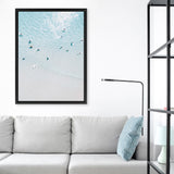 Shop Aerial Surfers II Photo Canvas Art Print-Blue, Boho, Coastal, Photography, Photography Canvas Prints, Portrait, View All-framed wall decor artwork