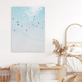 Shop Aerial Surfers II Photo Canvas Art Print-Blue, Boho, Coastal, Photography, Photography Canvas Prints, Portrait, View All-framed wall decor artwork