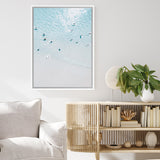Shop Aerial Surfers II Photo Canvas Art Print-Blue, Boho, Coastal, Photography, Photography Canvas Prints, Portrait, View All-framed wall decor artwork
