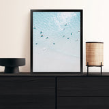 Shop Aerial Surfers II Photo Art Print-Blue, Boho, Coastal, Photography, Portrait, View All-framed poster wall decor artwork
