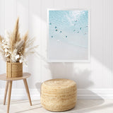 Shop Aerial Surfers II Photo Art Print-Blue, Boho, Coastal, Photography, Portrait, View All-framed poster wall decor artwork