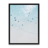 Shop Aerial Surfers II Photo Canvas Art Print-Blue, Boho, Coastal, Photography, Photography Canvas Prints, Portrait, View All-framed wall decor artwork