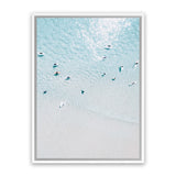 Shop Aerial Surfers II Photo Canvas Art Print-Blue, Boho, Coastal, Photography, Photography Canvas Prints, Portrait, View All-framed wall decor artwork