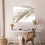 Shop Dried Palm Leaf I Photo Canvas Art Print-Boho, Brown, Coastal, Landscape, Neutrals, Photography, Photography Canvas Prints, Tropical, View All, White-framed wall decor artwork