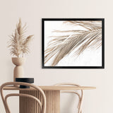 Shop Dried Palm Leaf I Photo Art Print-Boho, Brown, Coastal, Landscape, Neutrals, Photography, Tropical, View All, White-framed poster wall decor artwork