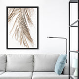 Shop Dried Palm Leaf II Photo Canvas Art Print-Boho, Brown, Coastal, Neutrals, Photography, Photography Canvas Prints, Portrait, Tropical, View All, White-framed wall decor artwork