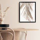Shop Dried Palm Leaf II Photo Art Print-Boho, Brown, Coastal, Neutrals, Photography, Portrait, Tropical, View All, White-framed poster wall decor artwork