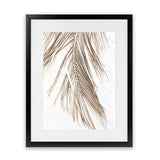 Shop Dried Palm Leaf II Photo Art Print-Boho, Brown, Coastal, Neutrals, Photography, Portrait, Tropical, View All, White-framed poster wall decor artwork
