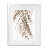 Shop Dried Palm Leaf II Photo Art Print-Boho, Brown, Coastal, Neutrals, Photography, Portrait, Tropical, View All, White-framed poster wall decor artwork