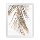 Shop Dried Palm Leaf II Photo Art Print-Boho, Brown, Coastal, Neutrals, Photography, Portrait, Tropical, View All, White-framed poster wall decor artwork