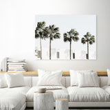Shop Palm Villa Photo Canvas Art Print-Boho, Coastal, Green, Landscape, Photography, Photography Canvas Prints, Tropical, View All, White-framed wall decor artwork