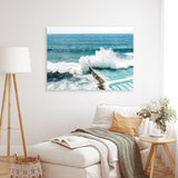Shop Bondi Swimming Pool I Photo Canvas Art Print-Blue, Coastal, Green, Landscape, Photography, Photography Canvas Prints, View All-framed wall decor artwork